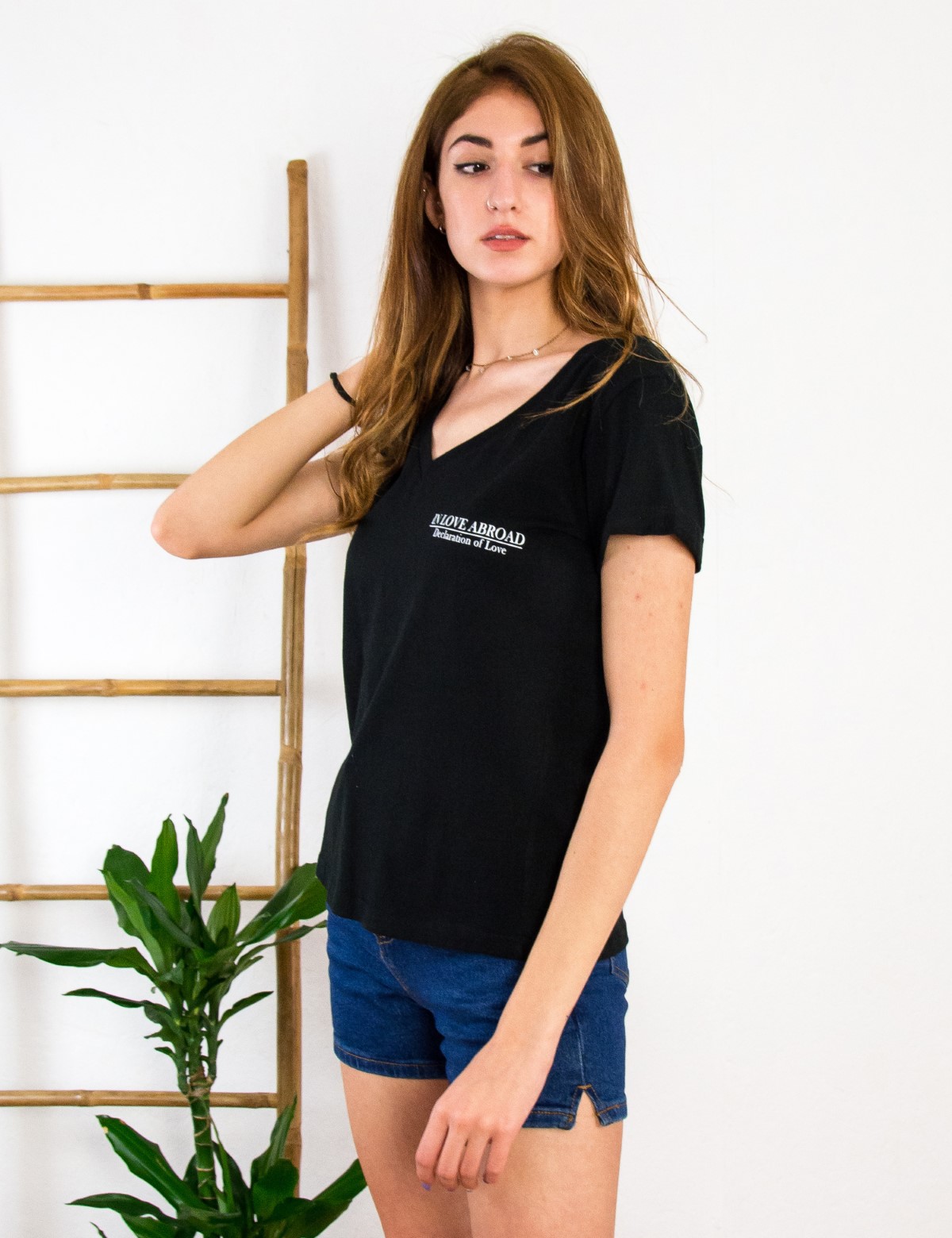 Lipsy γυναικεία μαύρη μπλούζα με τύπωμα 1210065B